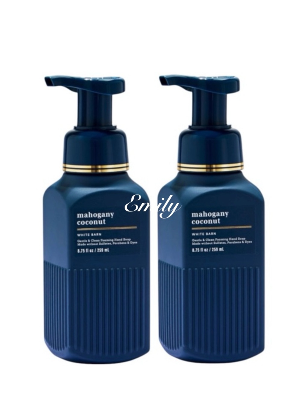 2X Bath & Body Works MAHOGANY COCONUT Luxe Foaming Hand Soap 8.75 fl oz Set
